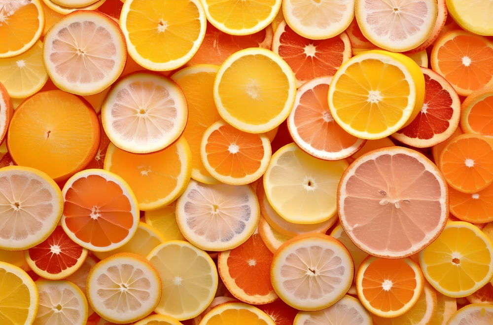 夏季清新橘子片摄影 捕捉水果的自然之美